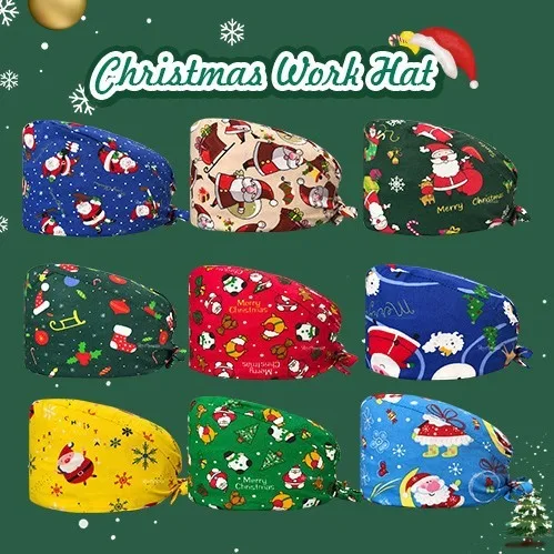 Kerstserie Verstelbare Knoop Stra Sweatshirt, Oerroom Verpleegstershoed, Kinderarts, Ure Katoenen Stof-Dak Werk