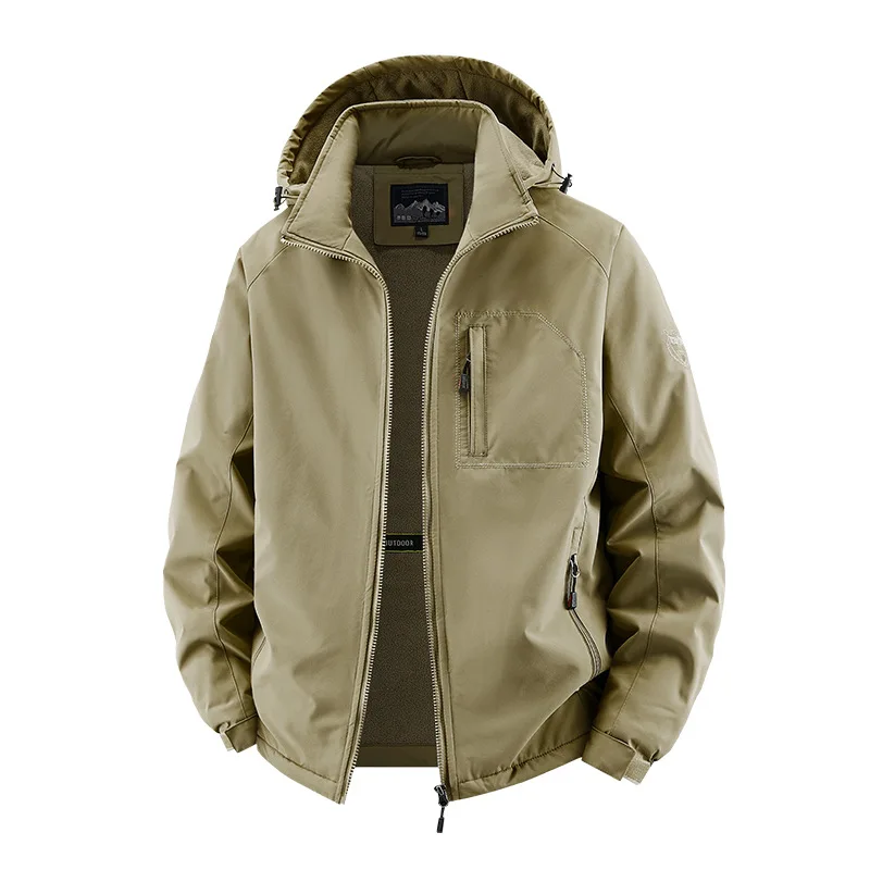 

The new men's fleece jacket for autumn and winter in 2025 is a casual, comfortable, simple and warm men's jacket