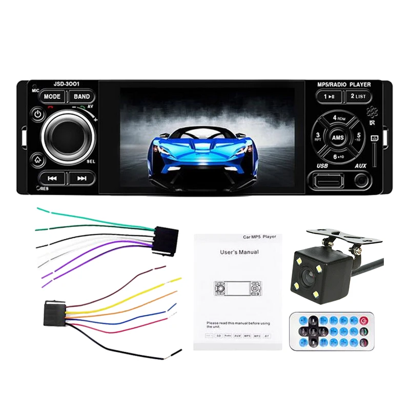 

1 Din Car MP5 Player Autoaudio for Android Car Radio USB AUX Bluetooth Stereo Contact Screen with 4LED Camera