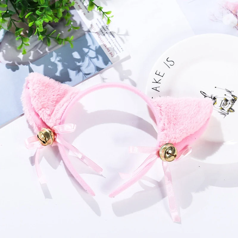 New Lovely Cat Ear Hair Wear Girls Anime Cosplay Costume Plush Hairband Night Party Club Bar Decorate Headbands Hair Accessories