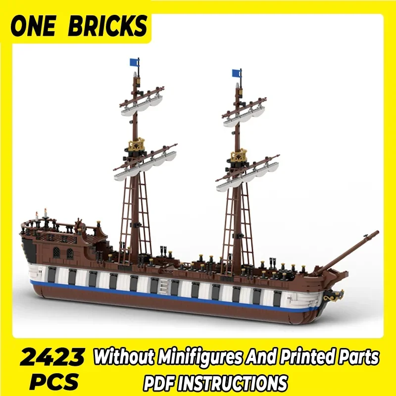 Moc Building Bricks Ocean Ship Model Armed Merchant Ship Technology Modular Blocks Gifts Toys For Children DIY Sets Assembly