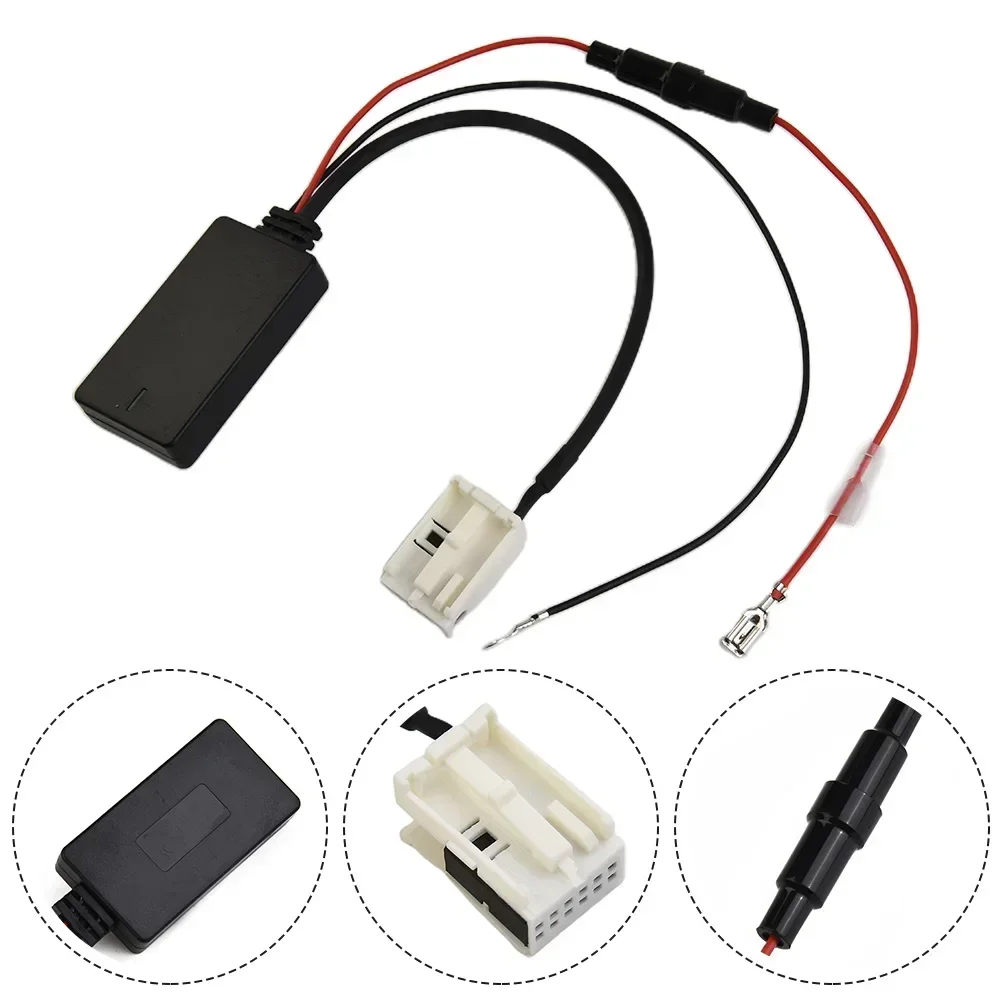 1×Samochodowy bezprzewodowy moduł odbiornika Bluetooth do Passata Tourana do Golfa 5 6 RCD RNS 210 310 315 510 Adapter audio stereo do muzyki
