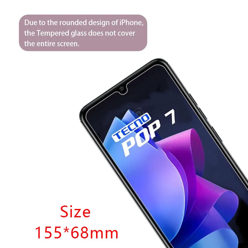 واقي شاشة لهاتف تكنو بوب 7 برو زجاج مقسى واقي على تكنو بوب 7 7 برو بوب 7 برو فيلم هاتف جلاس 9h تهنو تكسنو
