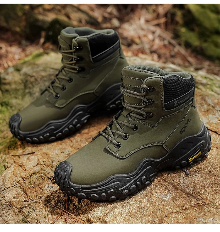 Outdoor-Wanderstiefel mit dicken, rutschfesten Sohlen, atmungsaktivem Mesh-Obermaterial, geeignet für Bergsteigen, Camping, Kiespfade und vollständig anpassbar für tägliche Outdoor-Wanderungen, mit Anti-Rutsch- und Stoßdämpfungseigenschaften – Detail 19