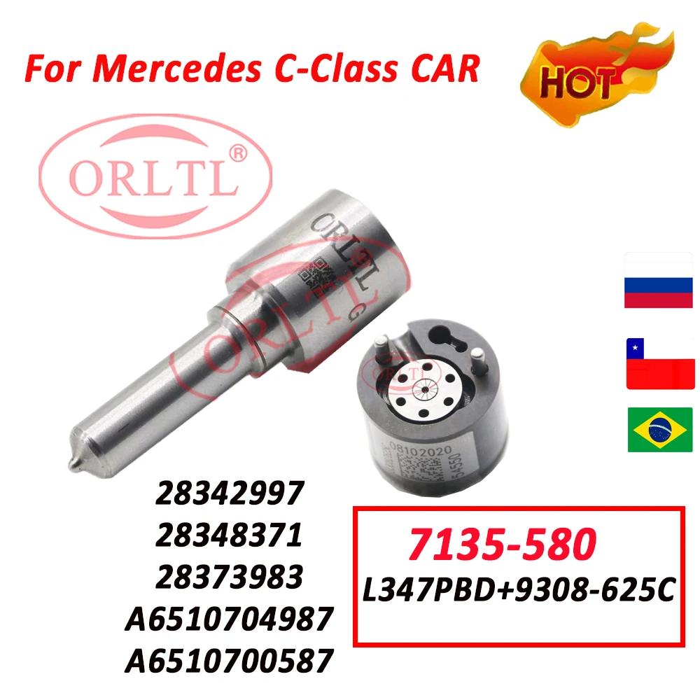 ORLTL 7135-580 Diesel Injector Repair Kits Nozzle H347 Valve 9308-625C forA6510700587 EMBR00002D EMBR00001D EMBR00001H 28342997