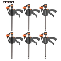 5PC 4inch Woodworking Bar F Clamp Clip Hard Grip Quick Ratchet Release DIY Carpentry Hand Vise Tool