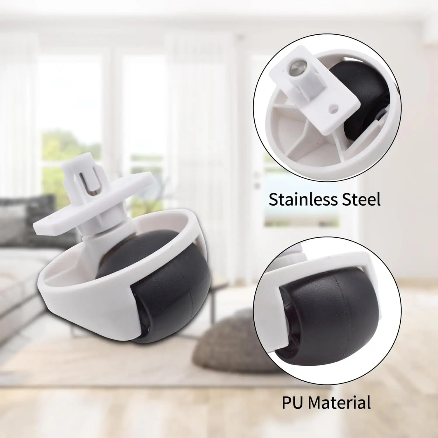 قطع غيار عجلة العجلات الأمامية المتوافقة مع ملحقات مكنسة Roborock S8 Max Ultra Robot