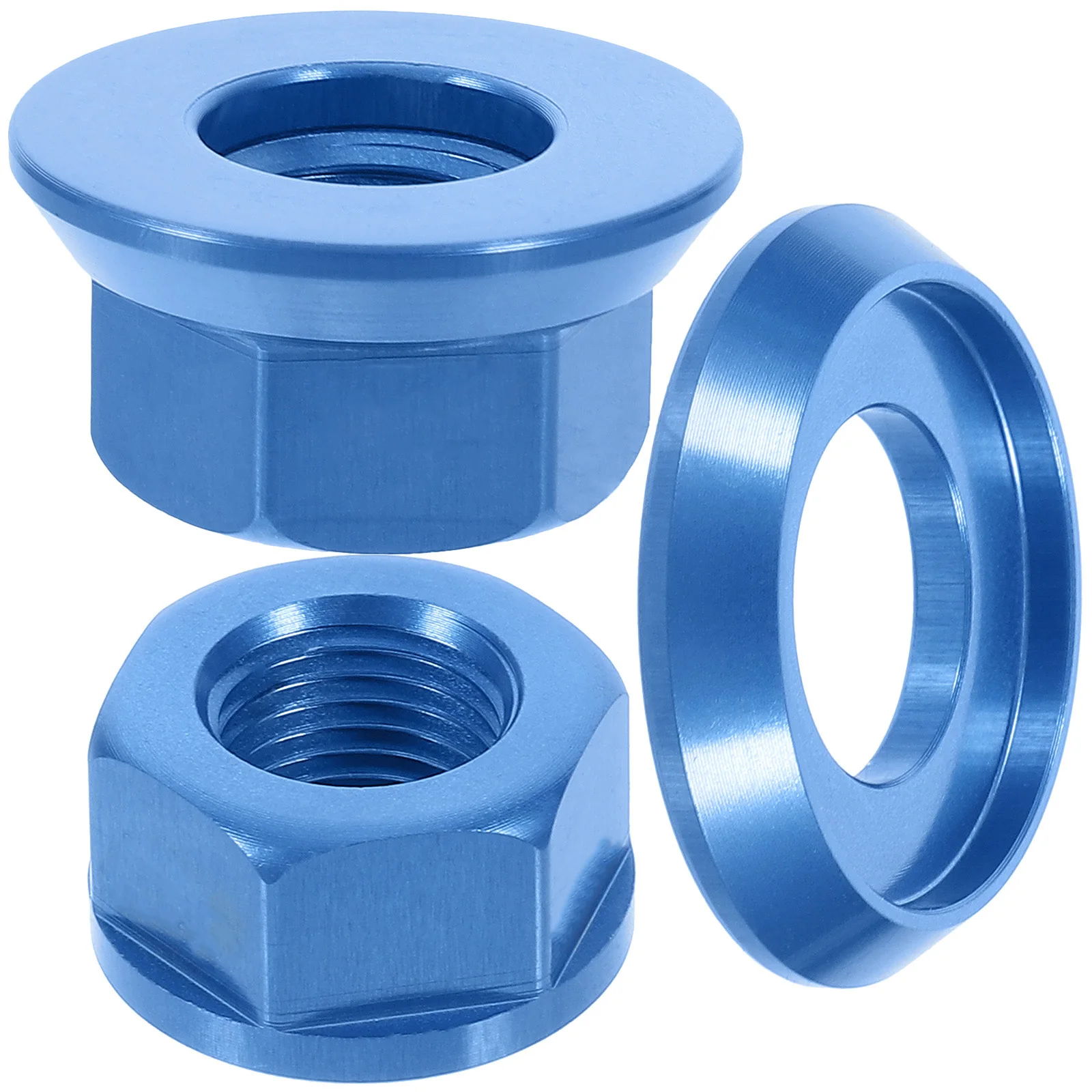 

2pcs M10 Aluminum Alloy Nut For Rear Wheel Axle Lightweight Durable Quick Release Folding Nut Corrosion Resistant Wheel