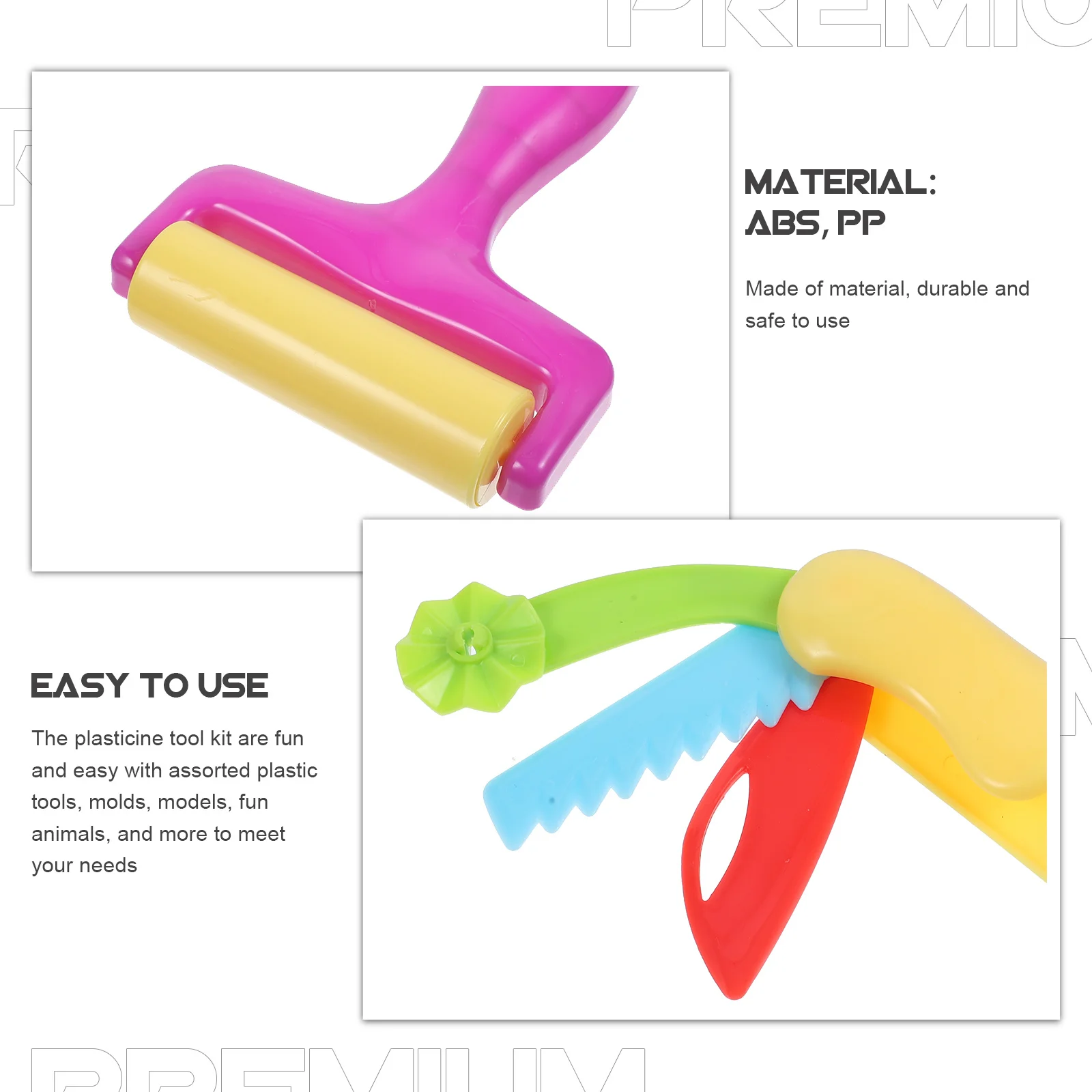 Kit de moules en argile colorée pour enfants, ensemble d'outils en pâte à modeler, bricolage, découpe, mise en forme, amusant, créatif, activité d'apprentissage, artisanat, 10 pièces