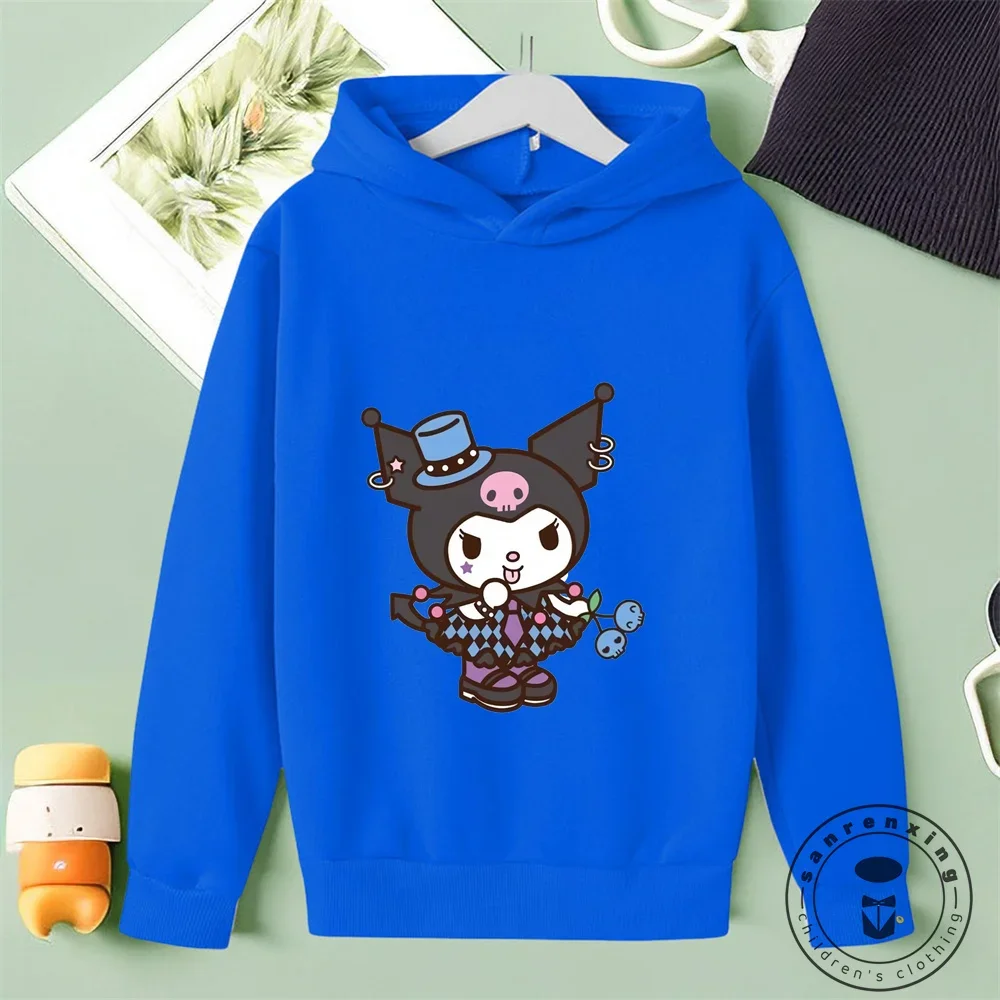 Adorable Kuromi Imprinted Sweatshirts for Boys and Girls to Stay Cozy This Autumn Ideal for Morning Walks or Afternoon Playdates