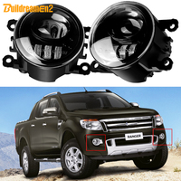 2 X Car Front Bumper Fog Light Assembly For Ford Ranger PX PX2 P375 T6 2012-2021 30W H11 Truck LED Lens Fog Lamp DRL 3000LM 12V
