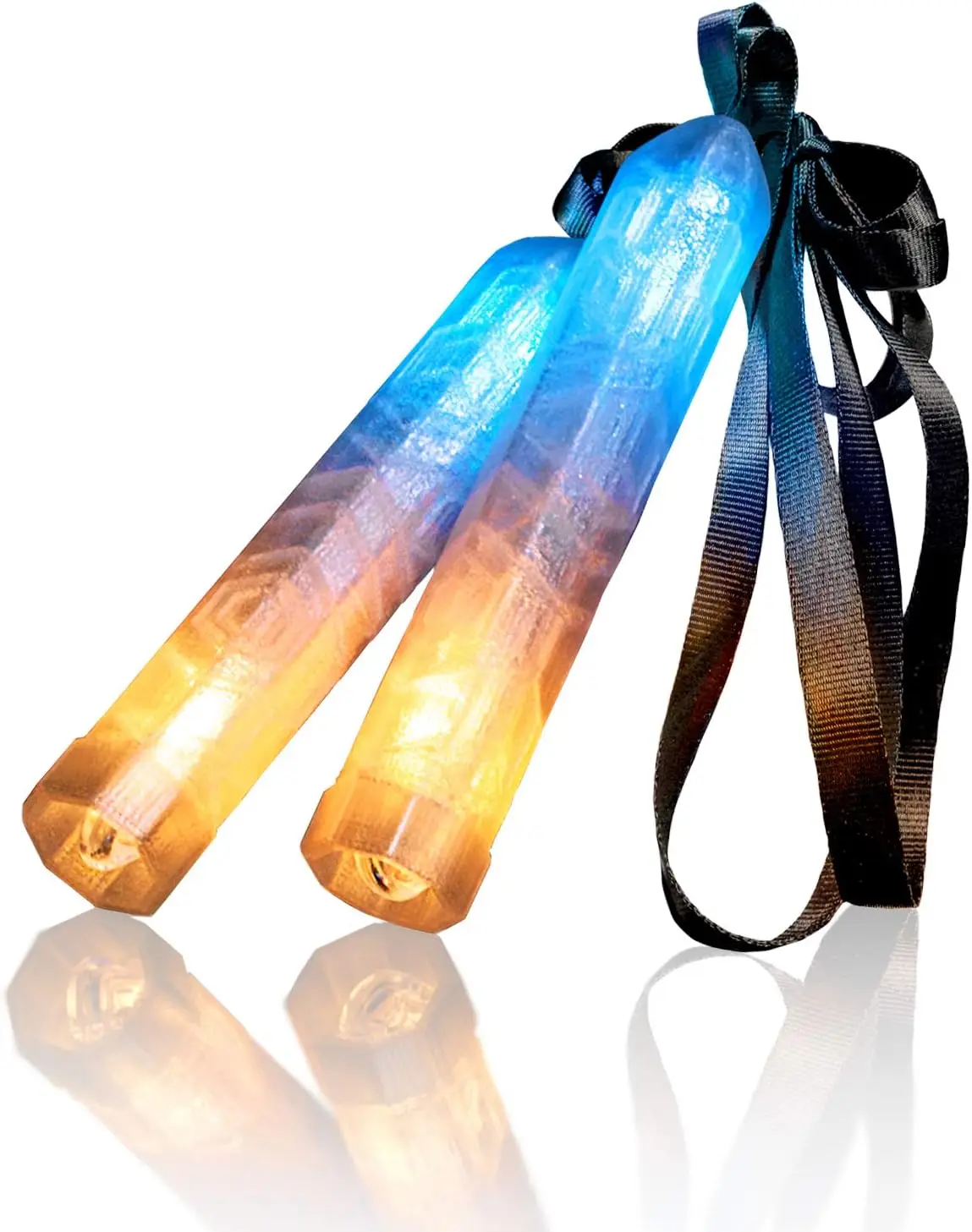 

Светодиодные светящиеся пой-стики для вечеринок, тренировок и флоу-арта, с батареями и зарядным устройством