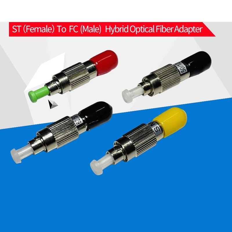 

Optical Fiber Conversion Connector, FC Male to ST Female SM 9/125mm 50/125 Fiber Optic Hybrid Optical Adaptor Converter