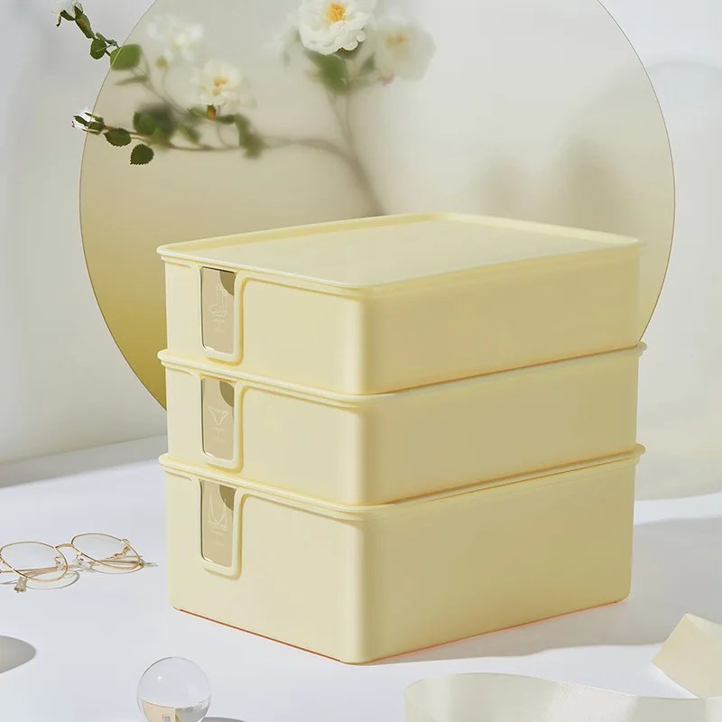 1/10/15 Grid Plastic Underwear Storage Box with Dust-Proof Lid Socks Bra Closet Drawer Organizer Container for Wardrobe Bedroom