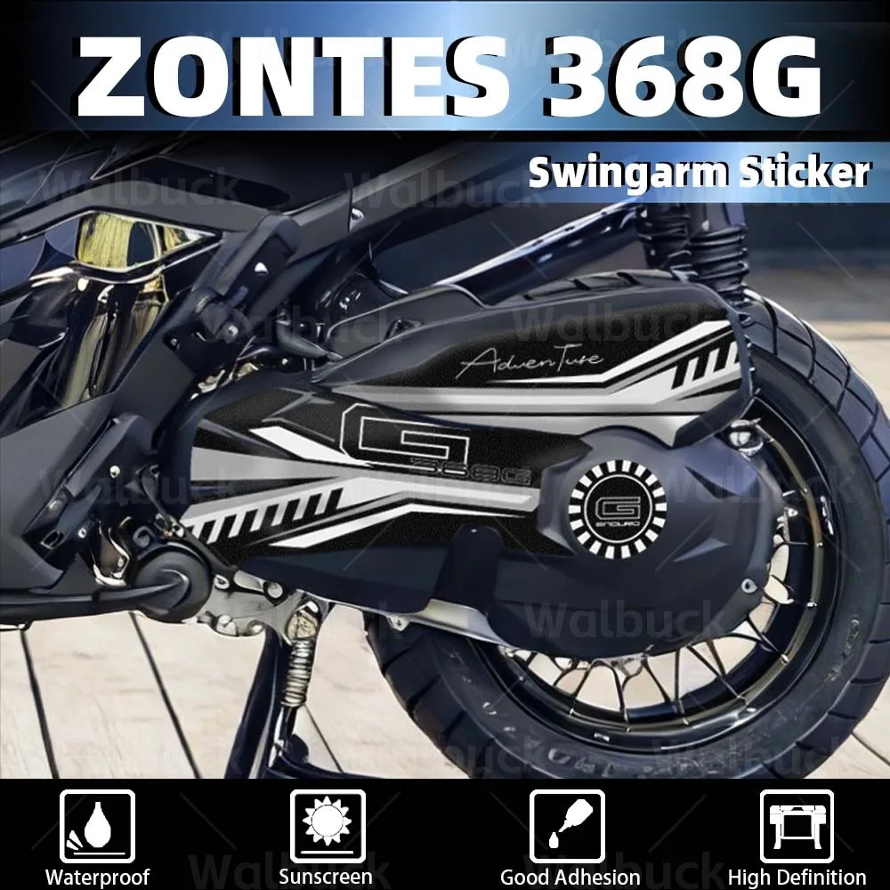 For ZONTES 368 G 2026-2024 zontes 368g Motorcycle Swing Arm Decal Waterproof Rotating Shaft Scooter Sticker Protect Accessori