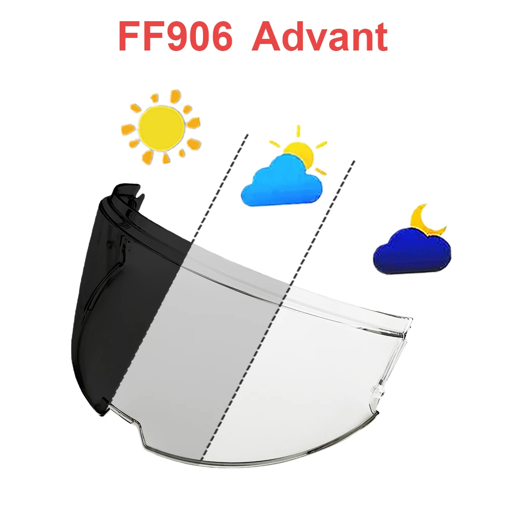 فوتوكروميس FF906 درع الوجه يندبروف استبدال عدسة قناع ل Advant Visera كاسكو موتو الأشعة فوق البنفسجية واقية من الشمس