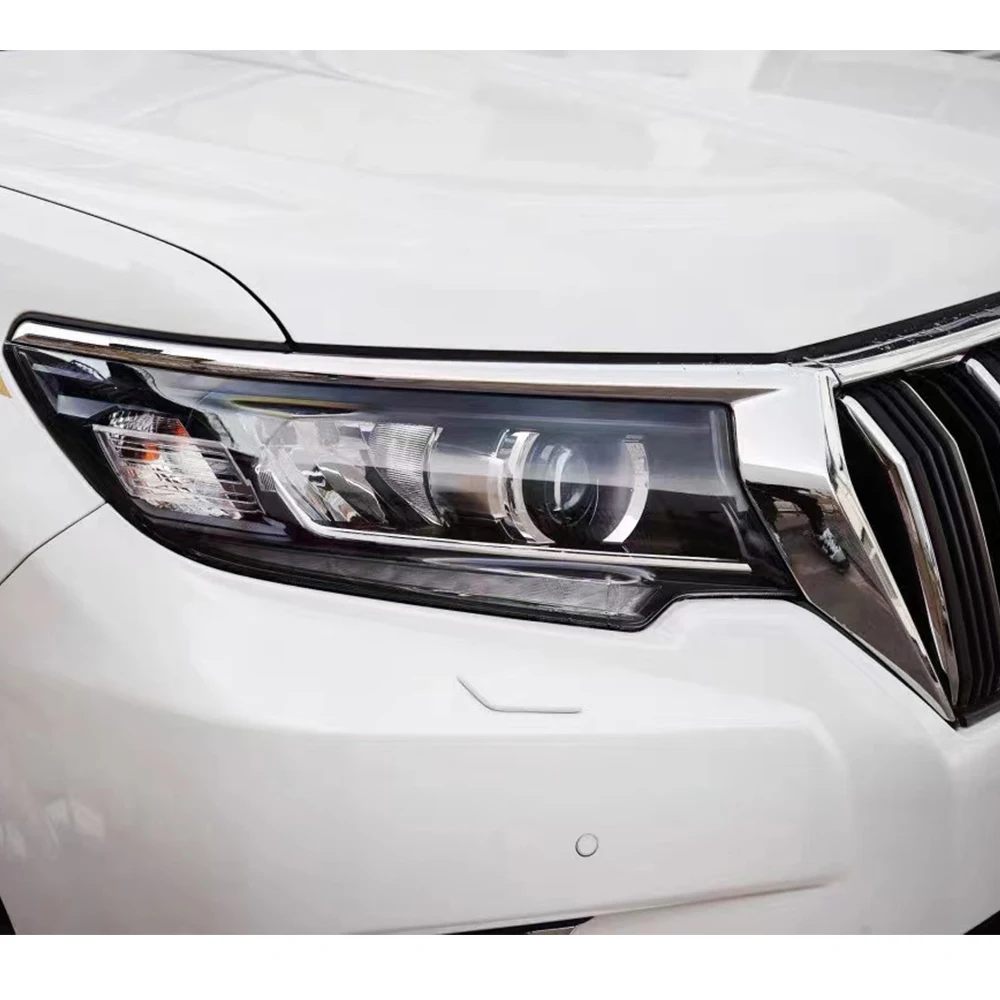 

Крышка объектива автомобильной фары для Toyota Prado 2017 2018 2019, левая/правая ПВХ фара, стеклянная линза, абажур, автомобильные аксессуары