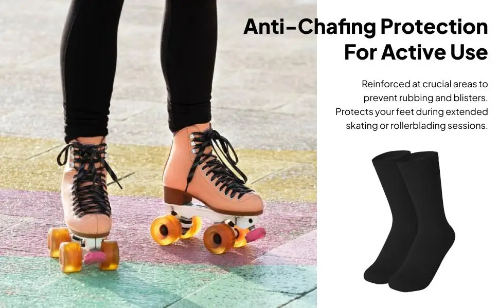 Ice Skating Socks for Ice Skates Soft Elastic Figure Skating Socks for Women Girl Knee High Socks for Students Workers Athletes