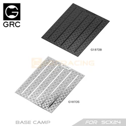 GRC 1/24 Base Camp Stainless Steel Sheets Diamond Plates for SCX24 Base Camp Body Decoration Upgrade Protect Part #G187DS G187DB