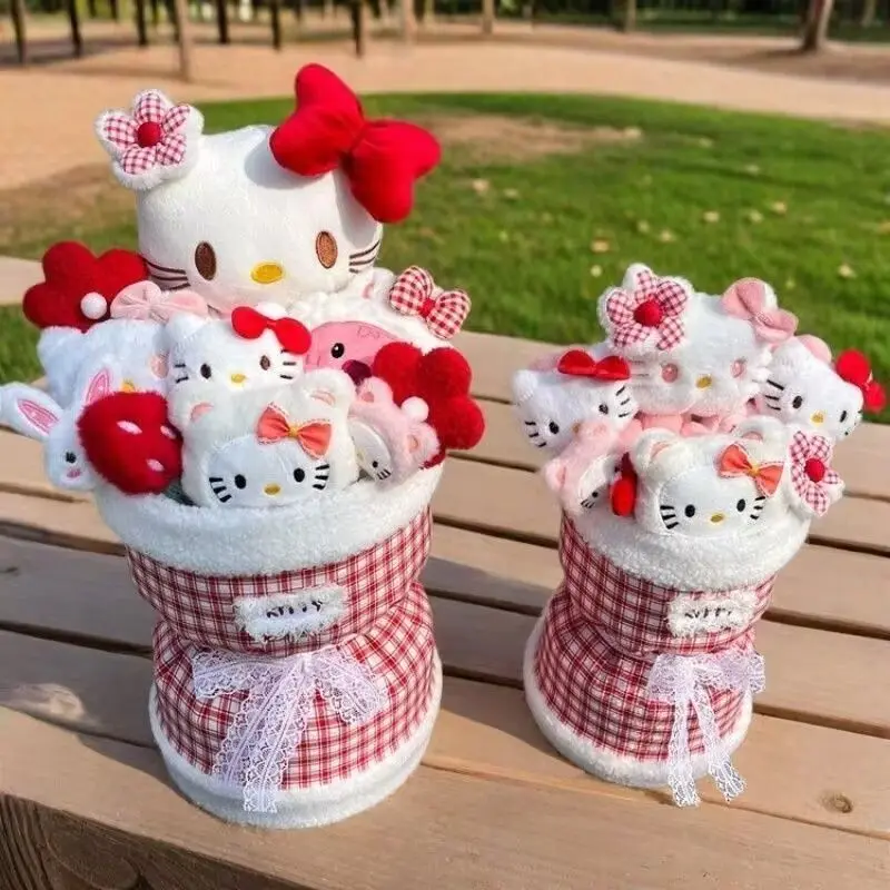 

Hello Kitty Pink Plush Doll Bouquet Girl Heart Cute Plush Doll Flower Gift Birthday Graduation Girlfriend Girl Birthday Gift