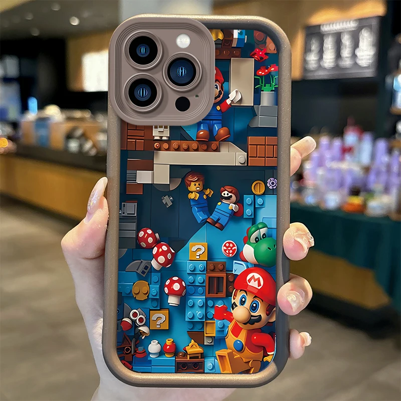 New Super Mario Bros Game Phone Case for iPhone16 15 14 13 12 11 Pro Max 16 15 14 8 7 Plus X XS Max 8 7 Non-Slip Silicone Covers