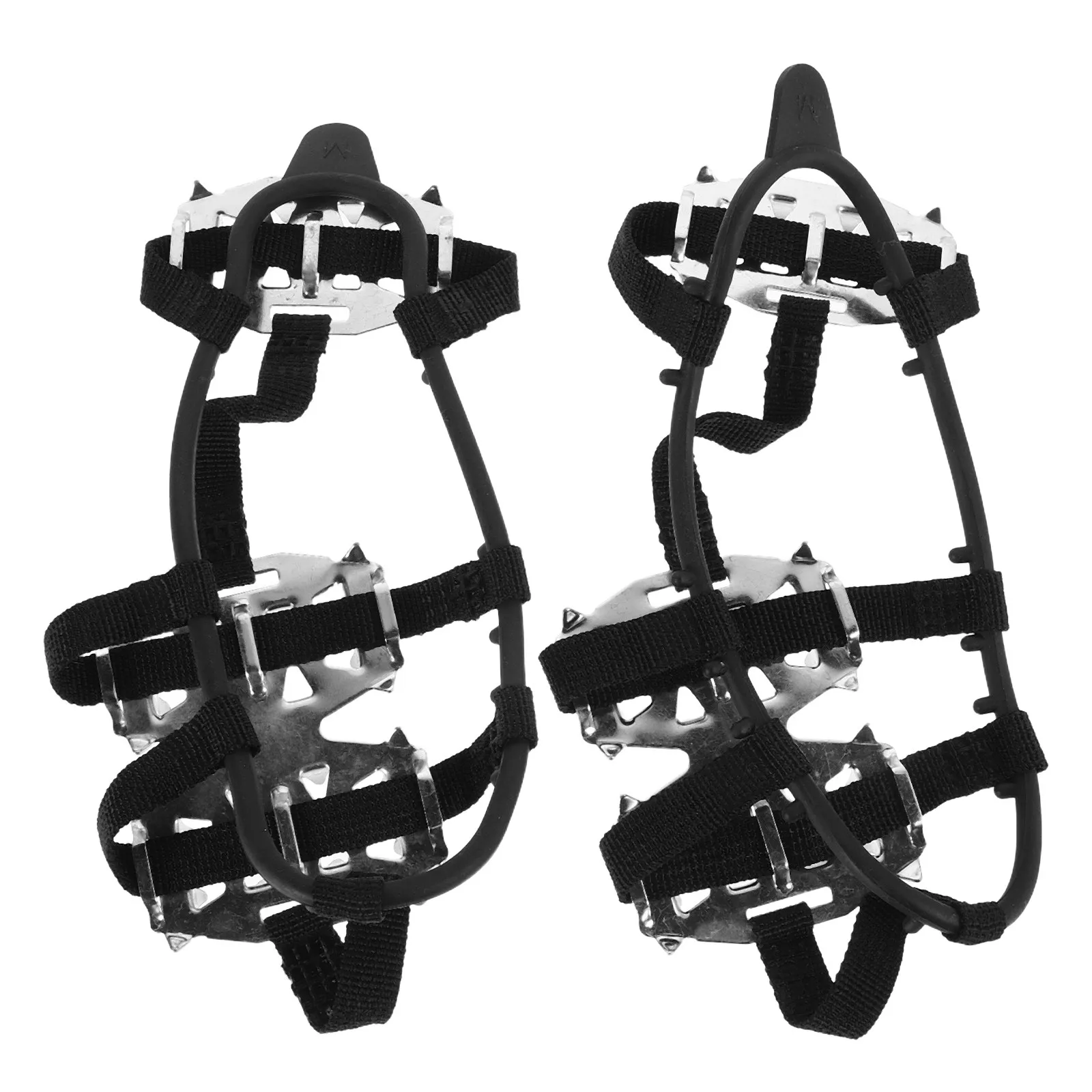 1Pair Winter Cleats Steel Studs Anti Slip Footwear Grips for Snow Ice Mud Hiking Spikes Grip Cleats