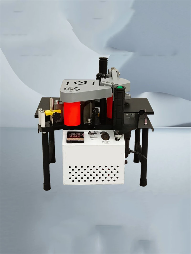 Small Manual Edge Banding Machine Double Side Gluing Portable Edge Bander Woodworking Equipment 220V