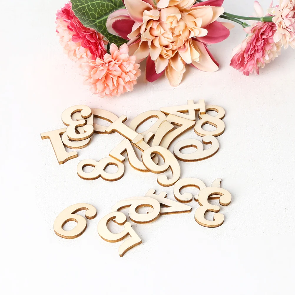 

124Pcs Wooden Alphabet Letters Numbers Creative DIY Accessories Party and Festival Decorations for Home Craft Wooden Letters