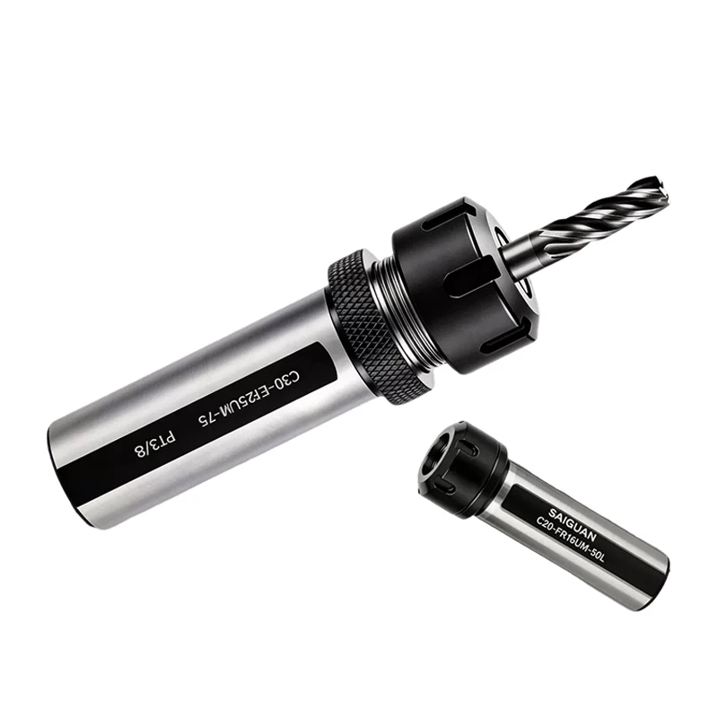Special ER‑Type Tool Holder for CNC Turret Machine, C20 C25 C32 C40 ER16 ER20 ER25 ER32 with Optional Interface at The Tail