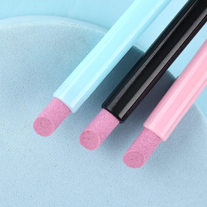 1개입 양면 광택 파일 석영 스톤 네일 푸셔 스크럽 제거기 각질 제거 네일 파일 전문 네일 케어 매니큐어 도구