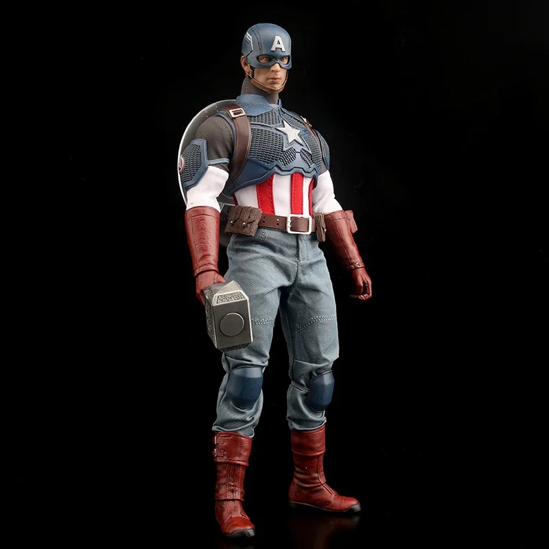 

Hot Marvel Comics Series 1/6 Captain America 12 "Avengers 4 Cloth Can Do Model Display Toy Soldier Gifts Thor Hammer Boy Gifts