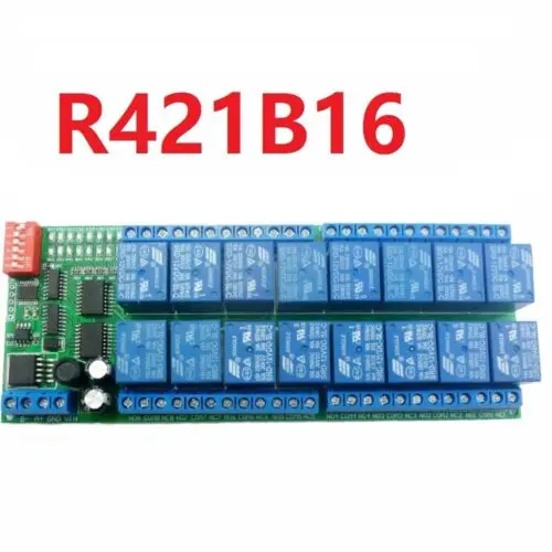 Dc 12V Rs485 Rtu Relay 16Ch PLC Modbus Bus Remote Control Switch Mode