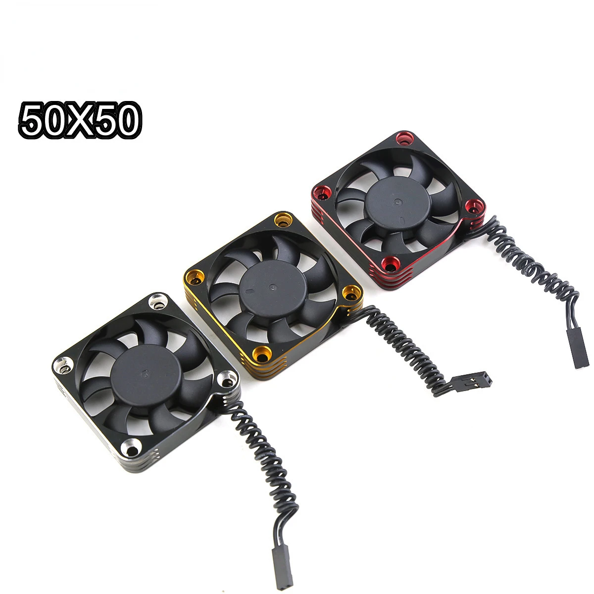 

Metal Shell 5010 ESC Motor Cooling Fan High-speed Heat Dissipation Fan Cooler 50*50*10mm For RC Car Spare Part