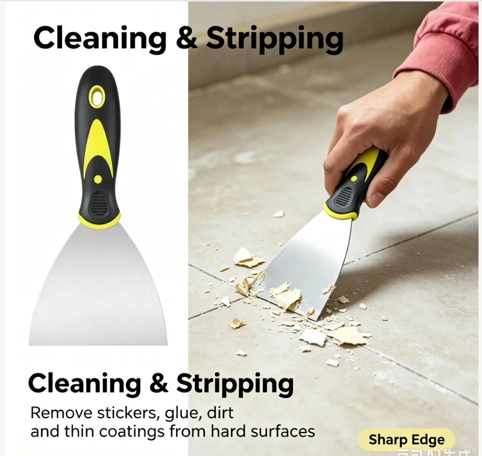 Stainless Steel Putty Knife | Single or 4-Piece Set | Heavy Duty Scraper for Drywall, Painting & Home Repair