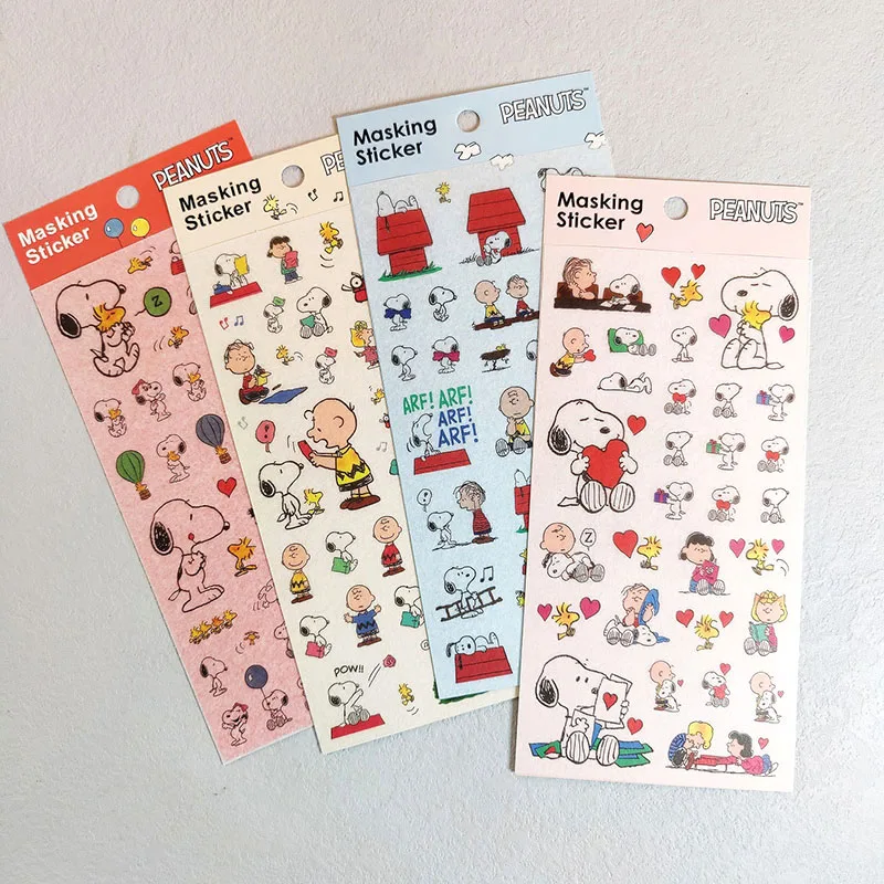 Imagem -03 - Kawaii Snoopy Adesivos Decorativos Bonito Scrapbooking Faça Você Mesmo Diário Adesivo Etiqueta Album Stick Escola e Material de Escritório Peças Lote