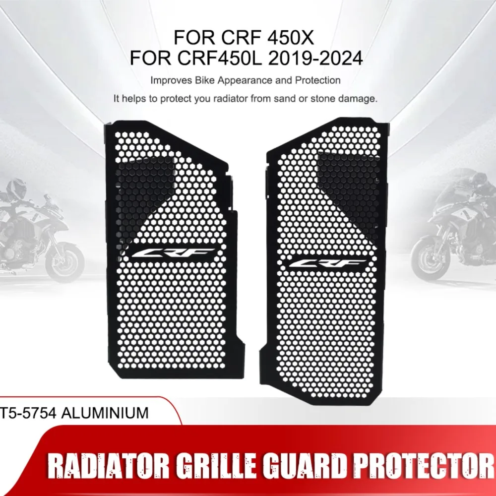 

CRF 450X 450RL Motorcycle Radiator Grill Guard Cover Protection For Honda CRF450L CRF450X CRF450RL 2019-2020-2021-2022-2023-2024