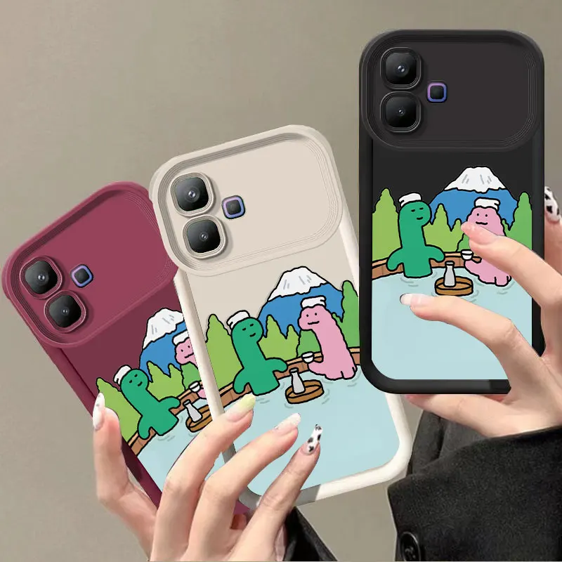 Flexible Silicone Case For Infinix Smart 20 4G Protective Cover Shockrpoof Cartoon Print Pattern Funda