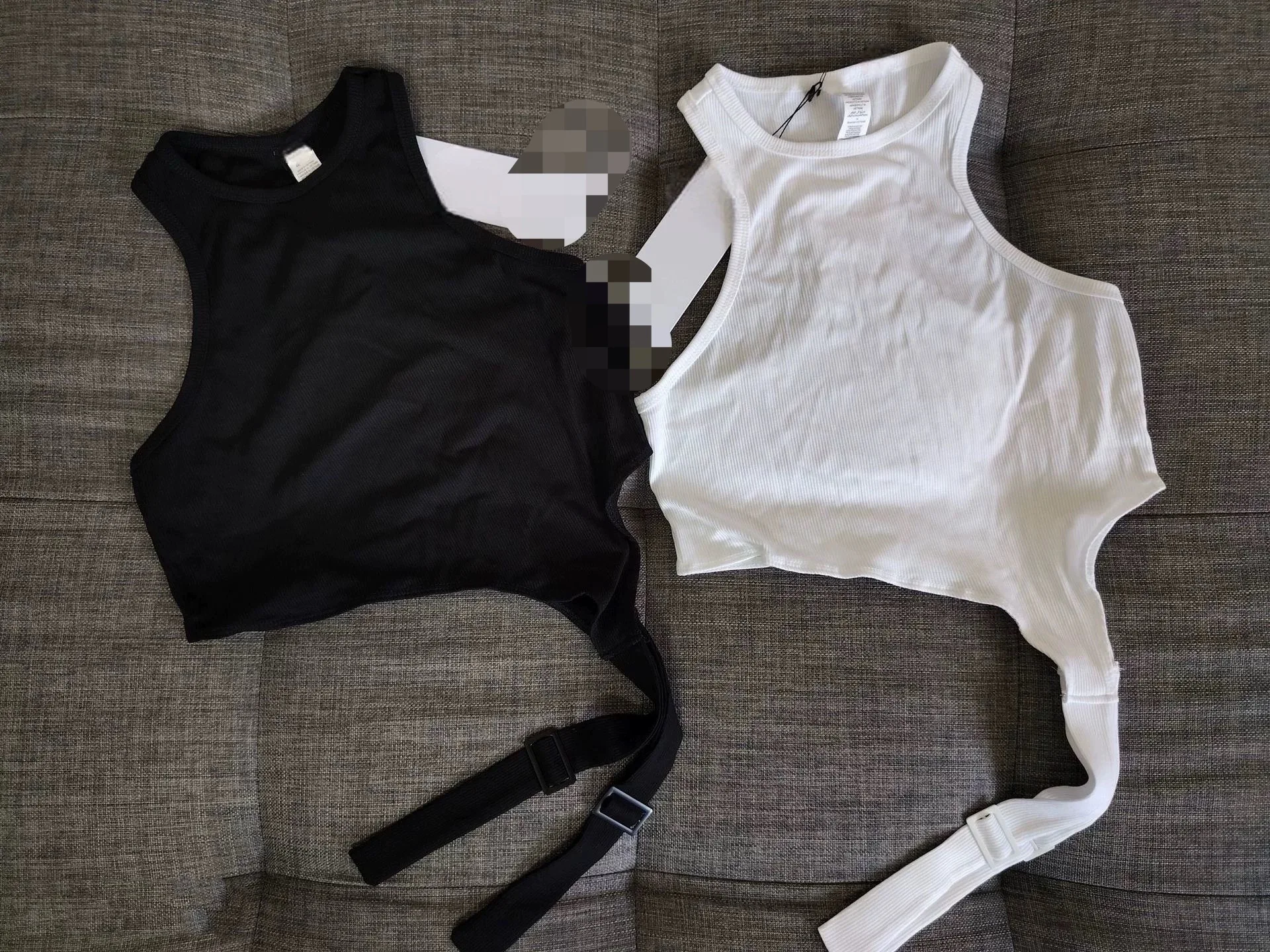 

Летняя женская облегающая майка-топ с асимметричным подолом, повседневная, из смесового хлопка, укороченная, цветная