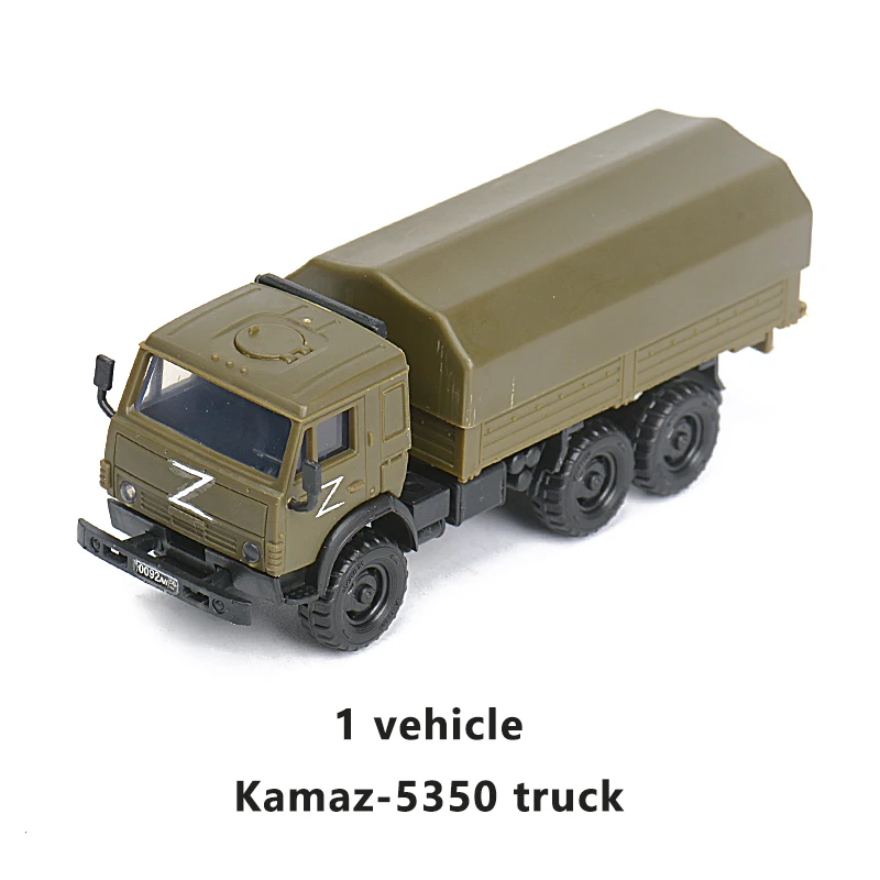 Ensamblaje de camión de KAMAZ-5350 de Rusia, modelo de rompecabezas, modelo de artillería simulada de cohete, juguete para niños, 1/72