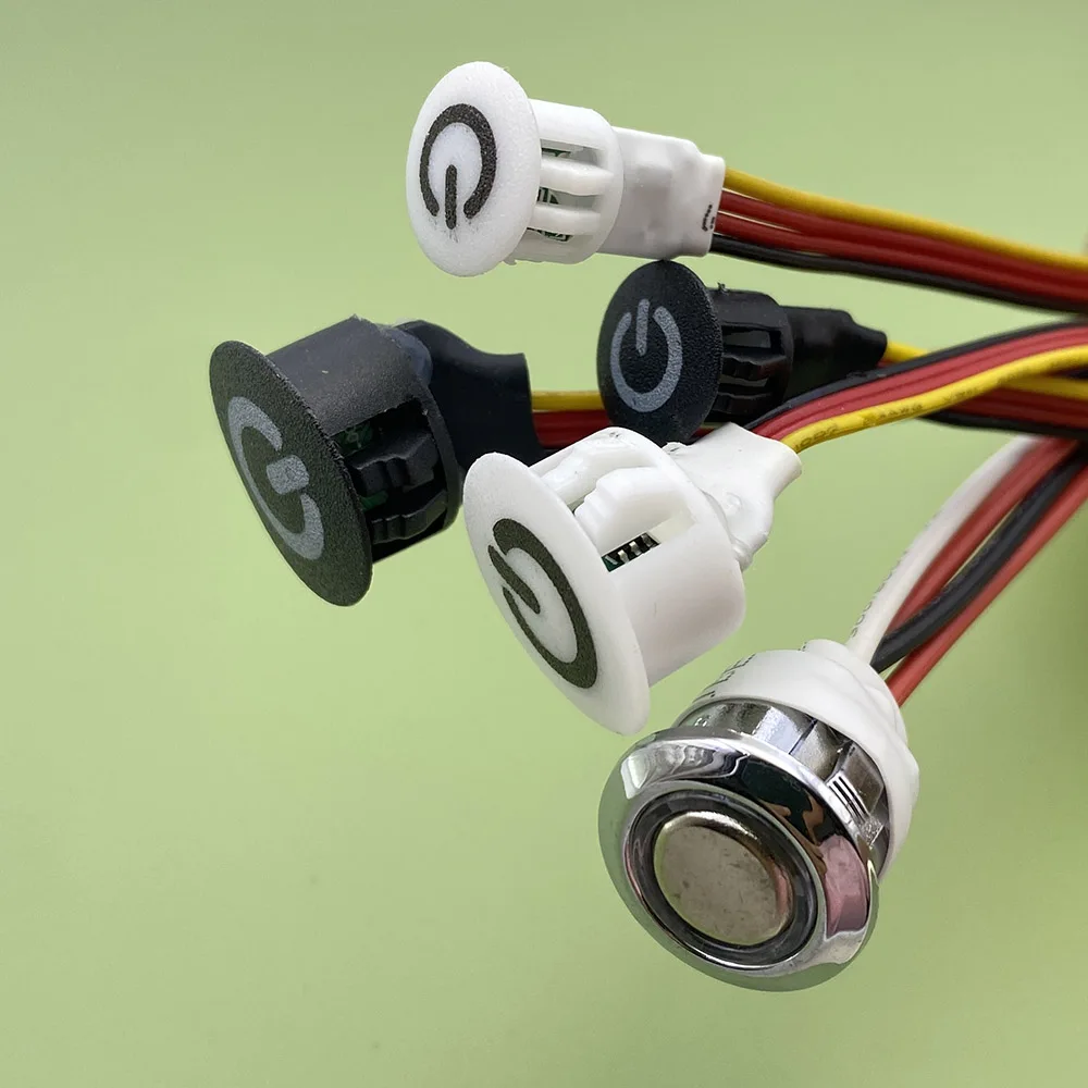 

LED dimmable touch sensitive switch smart home controller DC 5V 12V 24V 4A cabinet wardrobe desk lamp embedded switch 18mm