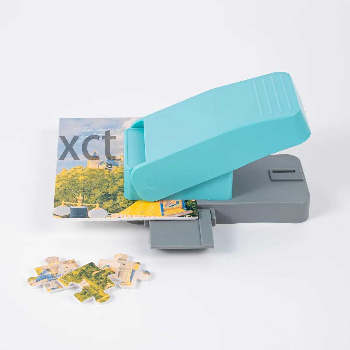 

DIY Manual Puzzle Punch Cutter with 10 Adhesive Foam Boards for Planning Inserts Journal Labels Embossed Book Bible Labels