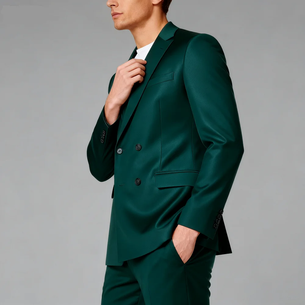 

Тонкий розовый мужской костюм-двойка, летняя мода, однобортный деловой повседневный свадебный наряд с лацканами и курткой и брюками