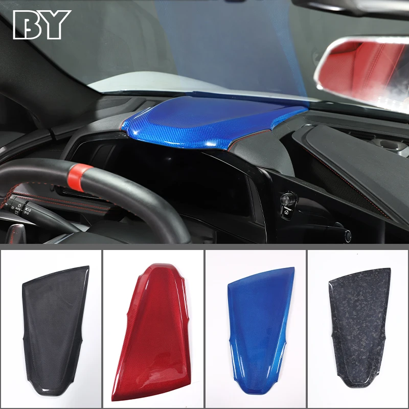 For Chevrolet Corvette C8 2020-2023 Real Carbon Fiber Dashboard Cover Decorative Cover Car Interior Accessories