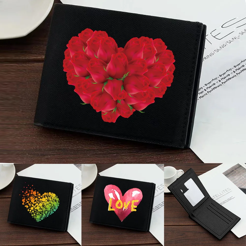 

Short Pocketbook Women High-quality Big Capacity Bank Card Storage Pack Multi-Function Personalized Purse Love Printing Series