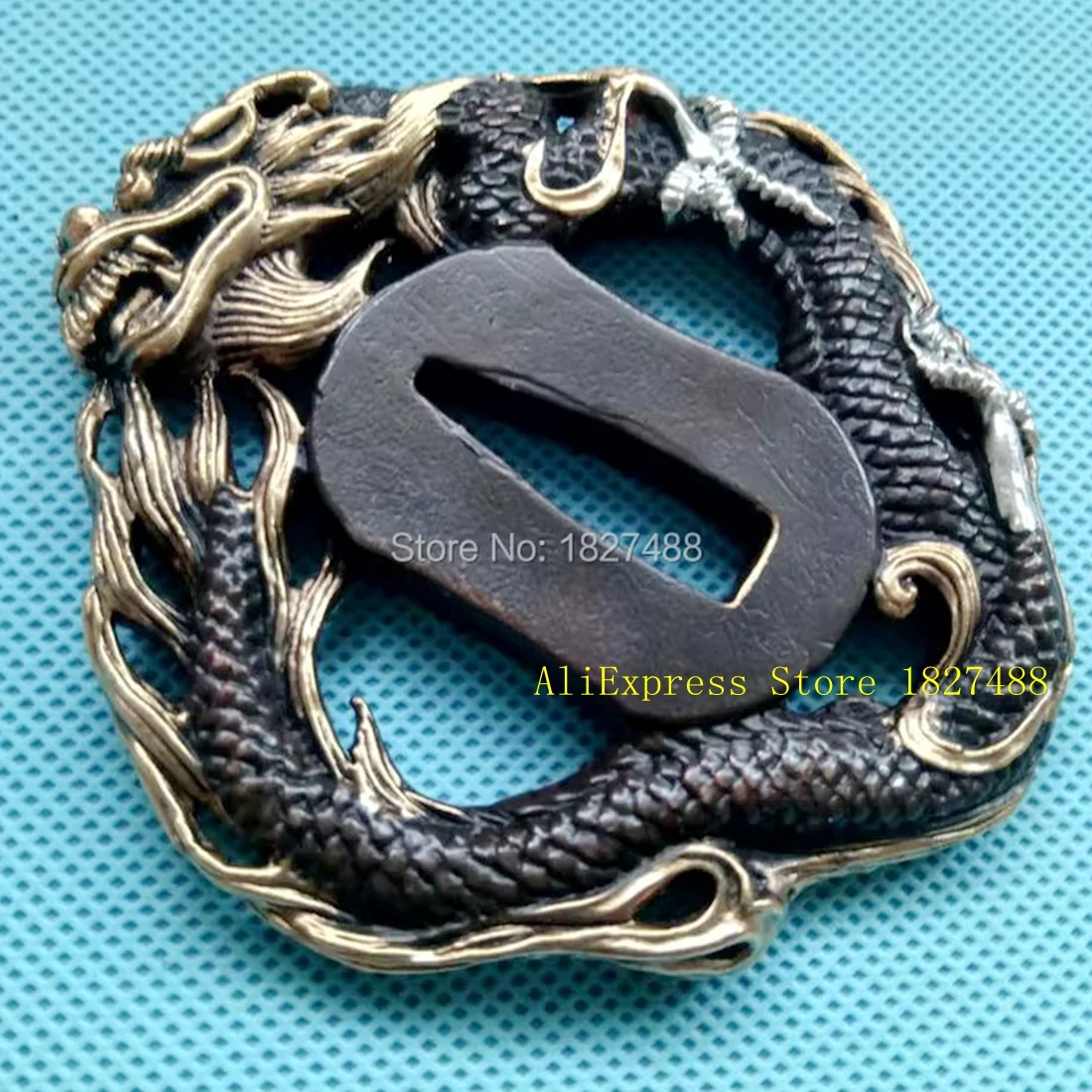 Copper Tsuba Japanese Samurai Sword Dragon Guard Fittings For Katana Wakizashi Tanto Handguard DIY Metal Accessory