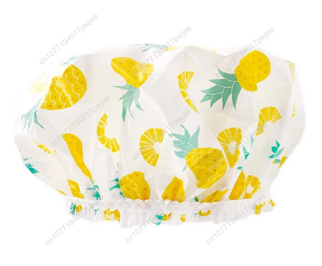 

Reusable Vinyl Shower Cap Bath Cap Frosted PEVA Elastic Stretch Hem. Multi-Use Waterproof Stretchy Hair Cap for all Hair Leng