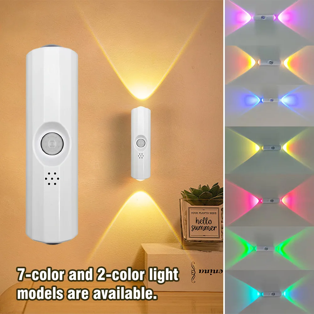 

Перезаряжаемый светодиодный ночник USB-C с датчиком движения, регулируемый, настенный, для спальни, прихожей, гардеробной, внутреннего освещения