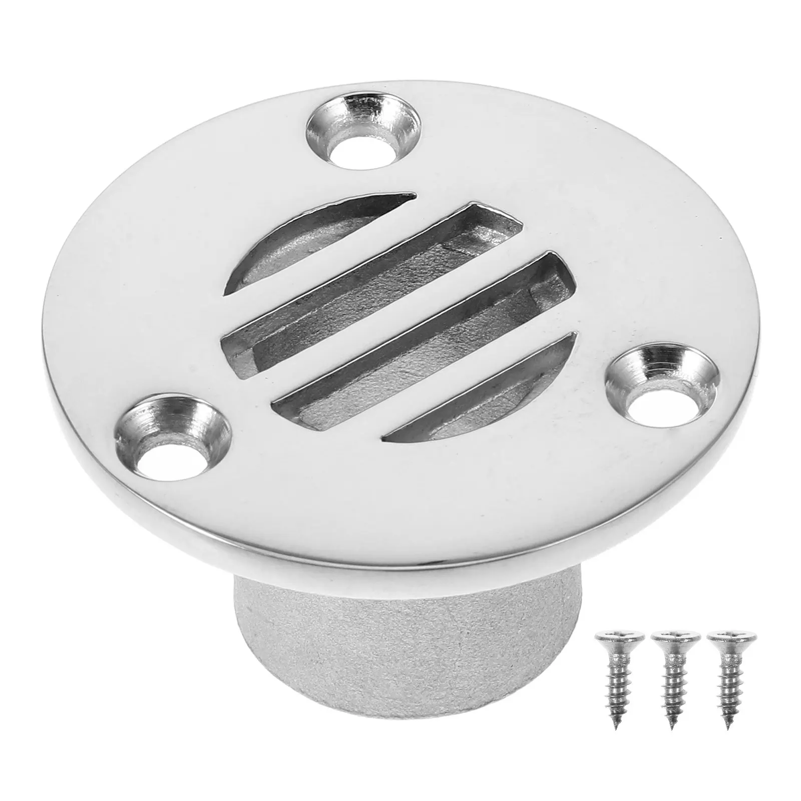 

1Set 316 Stainless Steel Boat Floor Drain 22Mm Marine Deck Drain Scupper Cover for Yacht Rv Effective Water Drainage