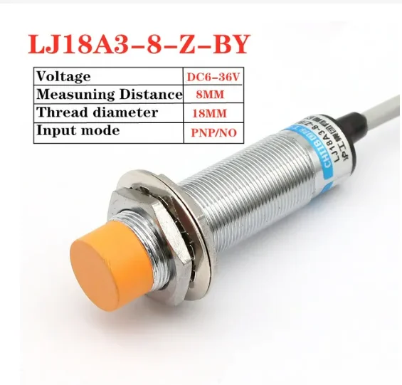 

1Pcs LJ18A3-8-Z-BX 18A3-5-Z/BY Proximity Sensor Switch DC6~36V M18 AX/AY/CX/CY/EZ/DZ PNP/NPN NO NC