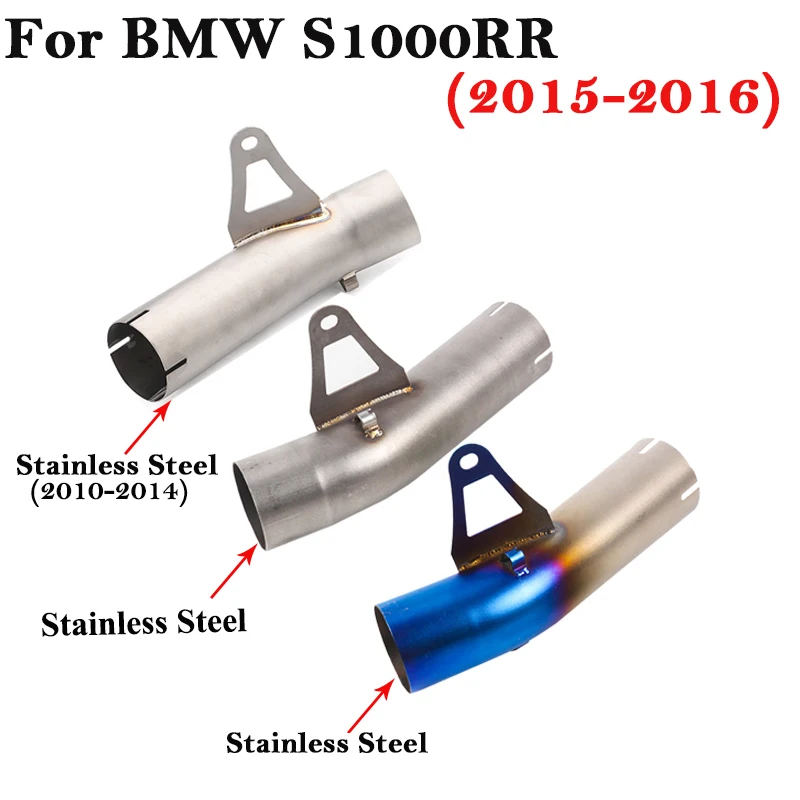 

60mm For BMW S1000 S1000RR 2015 2016 Motorcycle Exhaust Escape System Stainless Steel Connect Middle Link Pipe Motobike Muffler